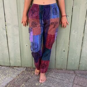 Hipster Patterned Pants OSFM